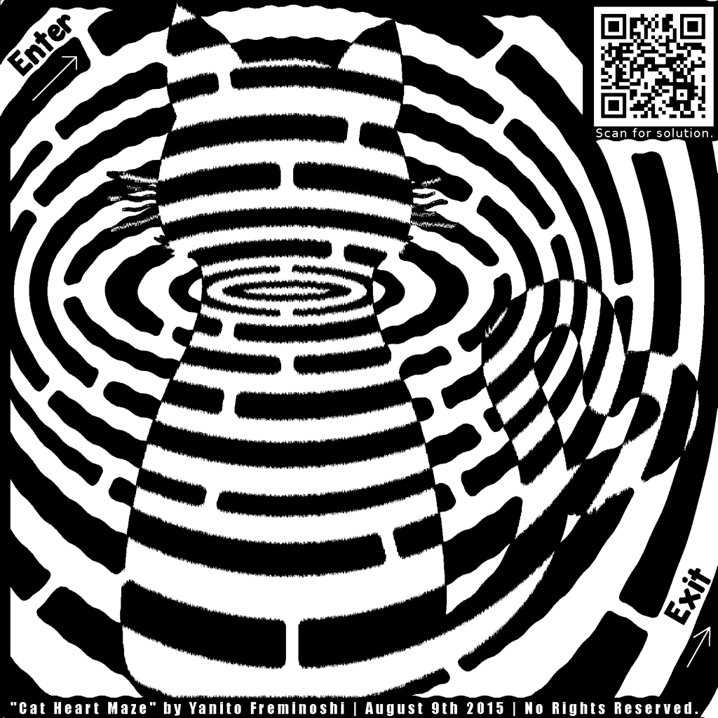 my tail is how i feelz bout u cat heart maze